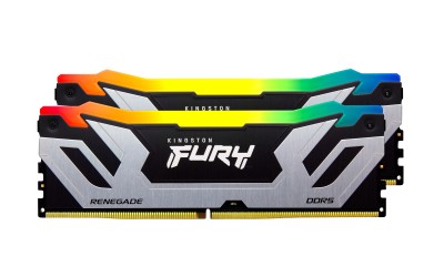 48 GB (2x24GB) DDR5-8800 Kingston CUDIMM FURY Renegade RGB CL42 - Svart/Silver