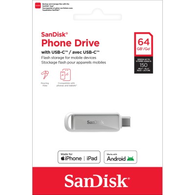 64 GB Sandisk USB Phone Drive med USB-C - Arctic White#2
