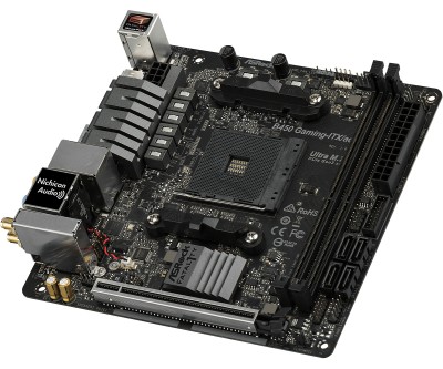 ASRock Fatal1ty B450 Gaming-ITX/ac, AMD Socket AM4, Mini-ITX, 1xPCIe, 2xDDR4, 1xM.2, HDMI/DP, USB-C, WiFi 5, Bluetooth#4