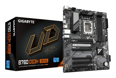 Gigabyte B760 DS3H GEN5, Intel LGA1700, 5xPCI Express, ATX, 4xDDR5, 2xM.2 + SATA3 RAID, HDMI/DP, USB-C, GigaLAN, RGB Fusion