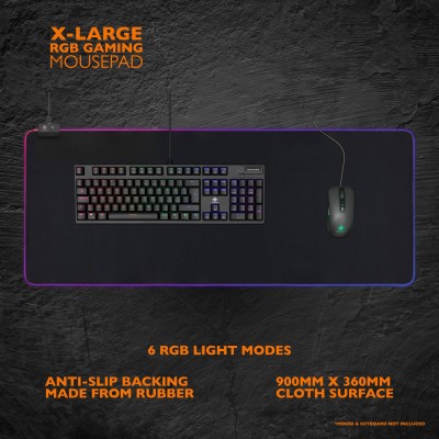 Deltaco Gaming DMP310 RGB Mousepad, 900x360x4mm#5