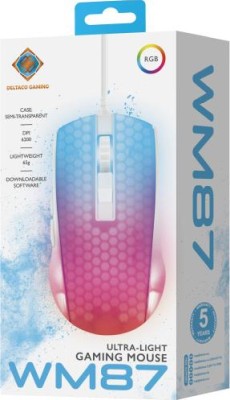 Deltaco Gaming Gamingmus DM310 Semi-transparant - Vit#3