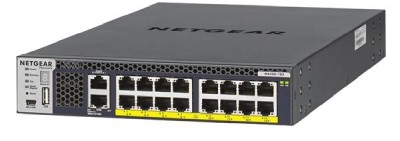 Netgear ProSafe M4300-16X, 16-port 10Gbe PoE+ 199W, rackmonterbar