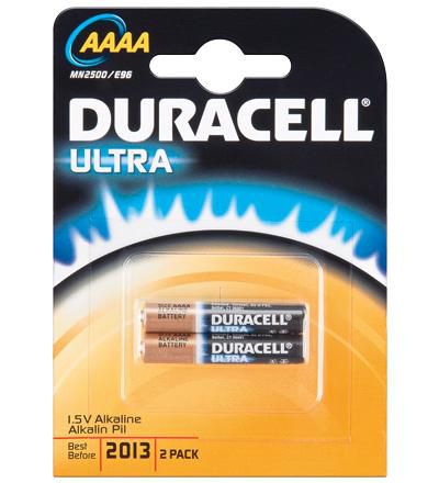 Batteri Duracell Ultra Power AAAA, LR61, 2-pack
