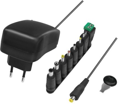 Universal AC-adapter 230V till 3-12V DC 24W/2A med USB-port, LogiLink, 8 st DC-kontakter