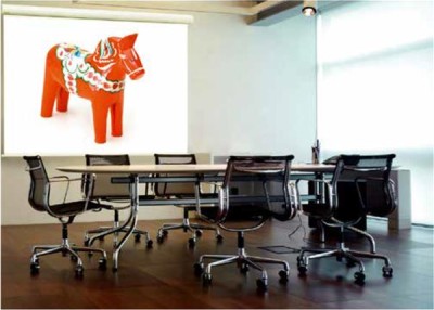 Euroscreen Diplomat Soft&Quiet Arctiq 200x200 cm, 1:1 - Vit#2