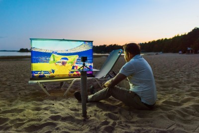 PICZO IRIS Plus Wireless Projector, DMD DLP, WVGA 854x480, 300 ANSI Lumen, högtalare, batteridriven, Android OS, WiFi/Bluetooth#3