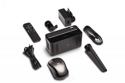 PICZO IRIS Plus Wireless Projector, DMD DLP, WVGA 854x480, 300 ANSI Lumen, högtalare, batteridriven, Android OS, WiFi/Bluetooth#5