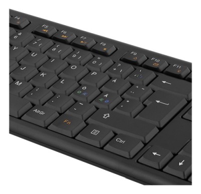 DELTACO Tangentbords-kit med mus, PAN Nordisk layout, USB - Svart#2