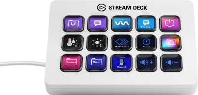 Elgato Stream Deck MK.2 White Edition, USB-C, 15 programmerbara LCD-knappar, perfekt för bl.a. OBS, Twitch och YouTube - Vit#2