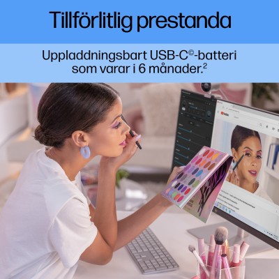 HP 970 Programmable Wireless Keyboard PC/Mac, RF/Bluetooth, bakbelyst, laddningsbart, svenskt#7