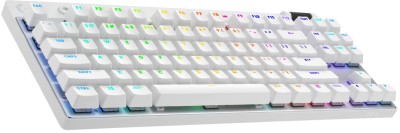 Logitech G PRO X TKL LightSpeed, RF/Bluetooth/USB, RGB, Tactile, nordiskt - Vit