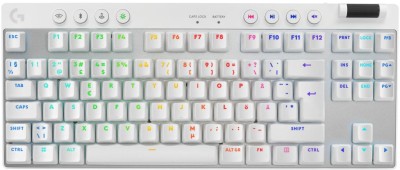 Logitech G PRO X TKL LightSpeed, RF/Bluetooth/USB, RGB, Tactile, nordiskt - Vit#2