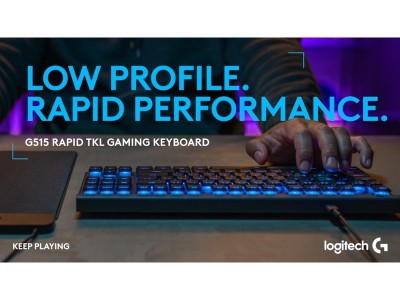 Logitech G515 TKL Rapid Gamingtangentbord (svart) Lågprofil, analoga brytare, nyckelprioritet, nordisk layout#4