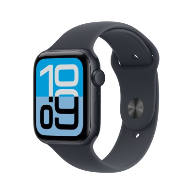 Apple Watch SE 3 GPS 44mm Midnatt Aluminiumboett med Midnatt Sportband - M/L