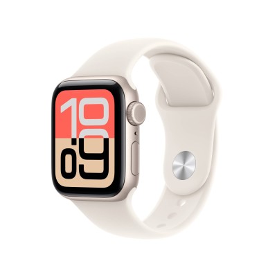 Apple Watch SE 3 GPS + Cellular 40mm Stjärnglans Aluminiumboett med Stjärnglans Sportband - M/L