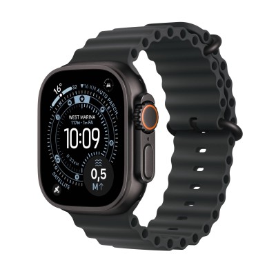 Apple Watch Ultra 3&nbsp;GPS + Cellular&nbsp;49mm&nbsp;Svart Titanboett med Svart Havsband