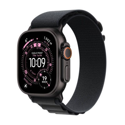 Apple Watch Ultra 3&nbsp;GPS + Cellular&nbsp;49mm&nbsp;Svart Titanboett med Svart Bergsloop - Small#1