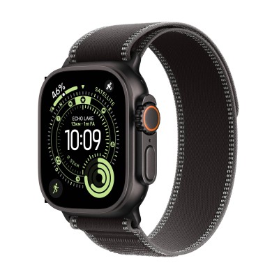 Apple Watch Ultra 3&nbsp;GPS + Cellular&nbsp;49mm&nbsp;Svart Titanboett med Svart/Gråsvart Terrängloop - S/M#1