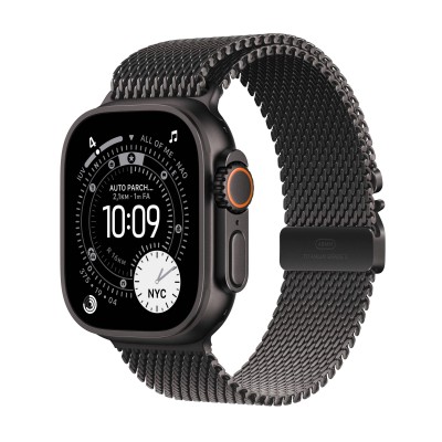 Apple Watch Ultra 3&nbsp;GPS + Cellular&nbsp;49mm&nbsp;Svart Titanboett med Svart milanesisk loop - Small#1