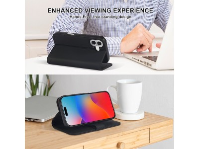 iiglo iPhone 16 PLUS Plånboksfodral (svart)#3
