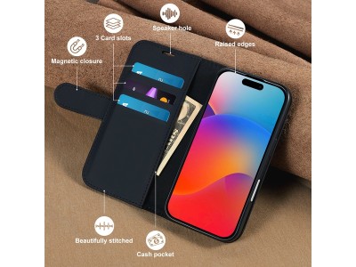 iiglo iPhone 16 PLUS Plånboksfodral (svart)#4