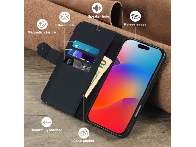 iiglo iPhone 16 PRO MAX Plånboksfodral (svart)#4