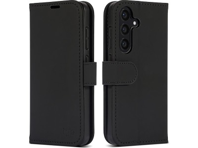 iiglo Galaxy S24 Plånboksfodral (svart) Fodral med korthållare i PU-läder, 3 kortfickor