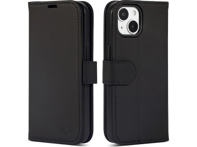 iiglo iPhone 15 / 14 Plånboksfodral (svart)