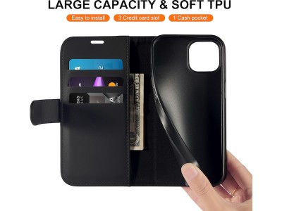 iiglo iPhone 15 / 14 Plånboksfodral (svart)#5