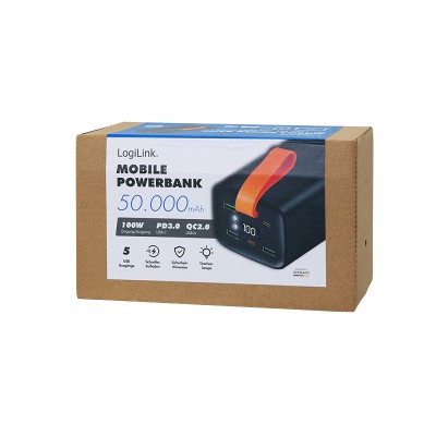 LogiLink Powerbank 50000 mAh 100W Sort#4