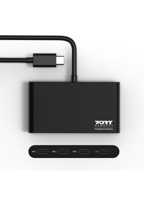 PORT Designs USB-C to 3-port USB-C + 1 USB-C PD Hub