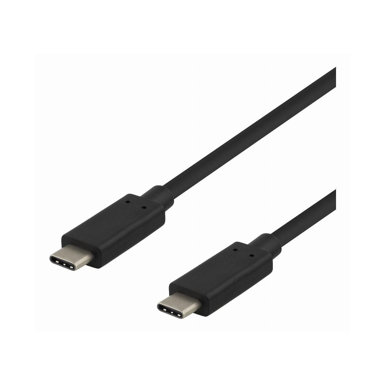 Deltaco USBC-1122 USB-kablar 1 m USB 3.2 Gen 2 (3.1 Gen 2) Svart
