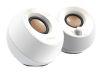 Creative Pebble 2.0, 2x2,2W RMS, 3,5mm, strömförsörjning via USB - Vit