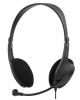 Deltaco HL-43 Headset, 3,5mm, volymkontroll på kabeln#1