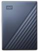 2 TB WD My Passport Ultra, 2.5", USB-C 3.2 Gen1, inkl. adapter till USB-A - Blå