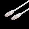 Nätverkskabel skärmad S/FTP Cat.6, RJ45, LSZH, 0,5 meter - Vit
