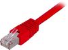 Nätverkskabel skärmad F/UTP Cat.6, RJ45, LSZH, 0,3 meter - Röd