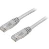 Nätverkskabel skärmad F/UTP Cat.6, RJ45, LSZH, 50 meter - Grå