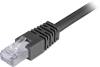 Nätverkskabel skärmad F/UTP Cat.6, RJ45, LSZH, 50 meter - Svart