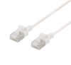 Nätverkskabel oskärmad Cat6a, slim, 3,8mm i diameter, 2 meter - Vit