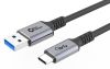 USB-kabel MicroConnect Premium USB-A till USB-C, 10Gbps, USB 3.2 Gen.2, 60W, 0,5m - Svart