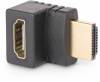Adapter HDMI hane till hona, StarTech, 4K@60Hz, vinklad uppåt - Svart#2