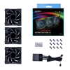 Fläkt 120 mm Lian Li Uni Fan TL LCD Reverse - Svart, 3-pack inkl. controller#1