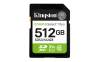 Secure Digital SDXC 512 GB Kingston Canvas Select Plus Gen3, 150 MB/sek läs, Class 10, A1, UHS-I U1