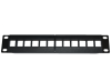 10" Patchpanel LinkIT, 12 portar, Keystone, 1U, metall - Svart#1