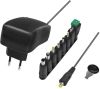 Universal AC-adapter 230V till 3-12V DC 24W/2A med USB-port, LogiLink, 8 st DC-kontakter#1