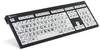 LogicKeyboard XLPrint Nero PC, vita tangenter med svart text, USB-hub, svenskt